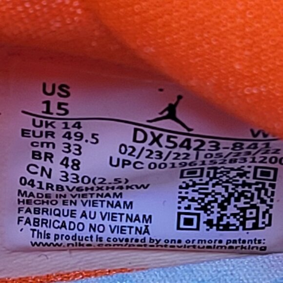 Jordan Zion 2 Hyper Men's Crimson Orange Basketball DX5423-841 US Size 15 NWOT - Picture 8 of 8